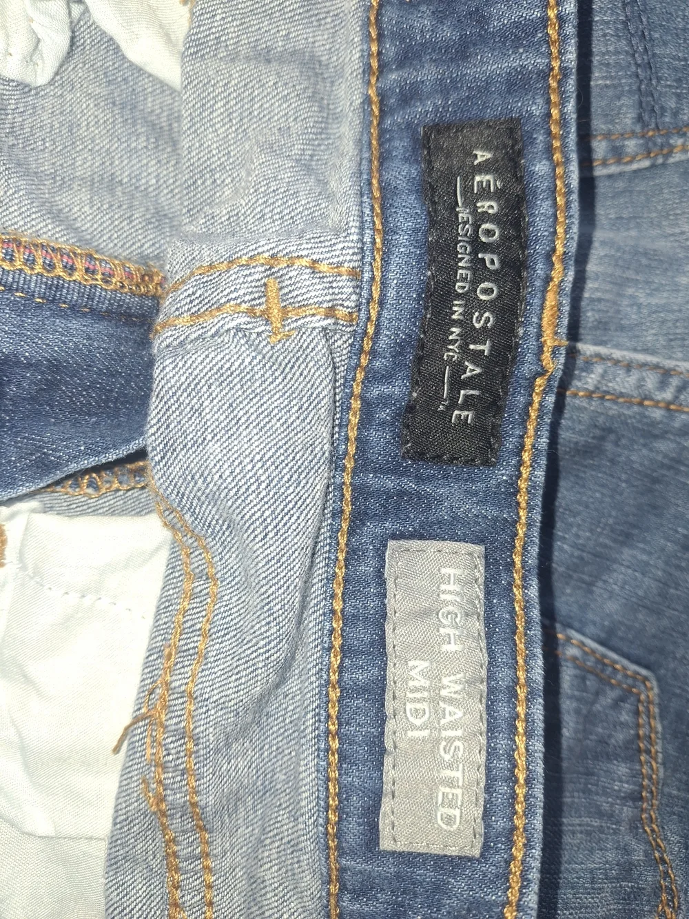 Aeropostale Light Blue Distressed Denim Shorts